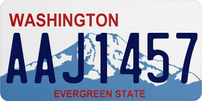 WA license plate AAJ1457
