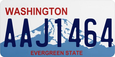 WA license plate AAJ1464