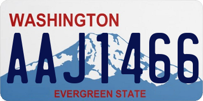 WA license plate AAJ1466