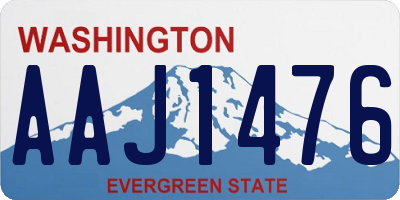 WA license plate AAJ1476