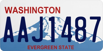 WA license plate AAJ1487