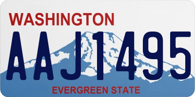 WA license plate AAJ1495