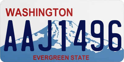 WA license plate AAJ1496