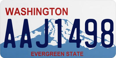 WA license plate AAJ1498
