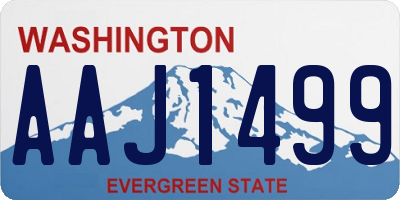 WA license plate AAJ1499