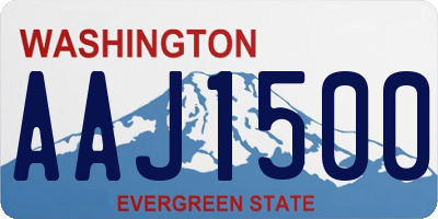 WA license plate AAJ1500