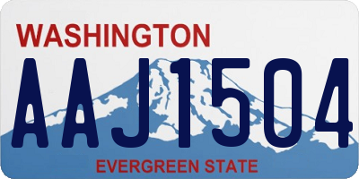 WA license plate AAJ1504