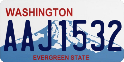 WA license plate AAJ1532