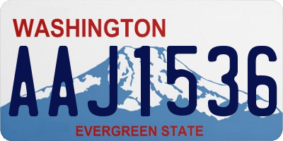 WA license plate AAJ1536