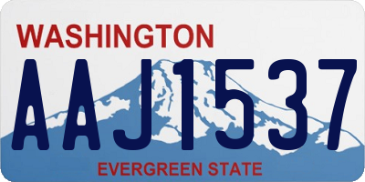 WA license plate AAJ1537