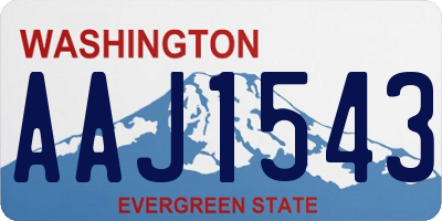 WA license plate AAJ1543