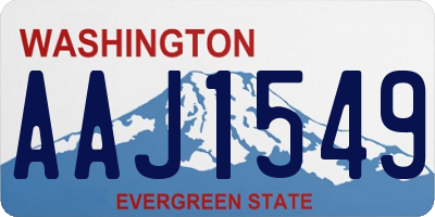 WA license plate AAJ1549