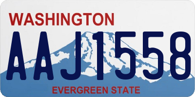 WA license plate AAJ1558