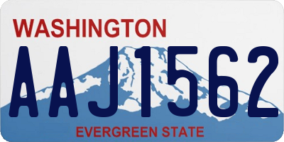 WA license plate AAJ1562