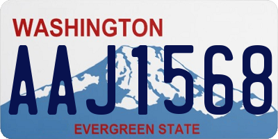 WA license plate AAJ1568