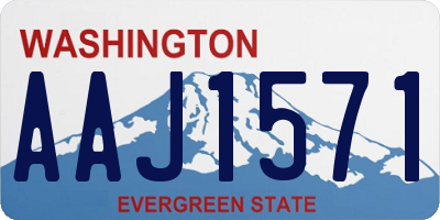 WA license plate AAJ1571