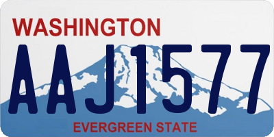 WA license plate AAJ1577