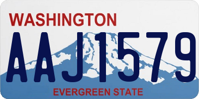WA license plate AAJ1579