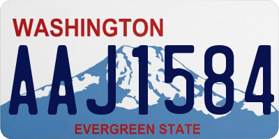 WA license plate AAJ1584