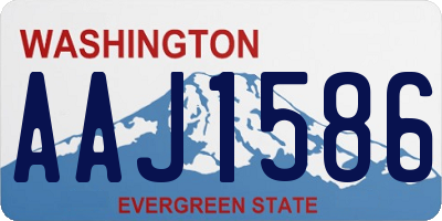 WA license plate AAJ1586