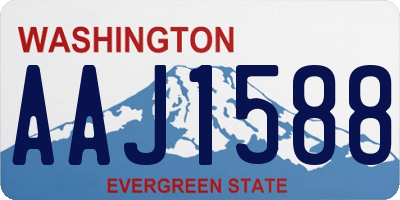 WA license plate AAJ1588