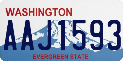 WA license plate AAJ1593