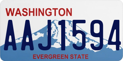 WA license plate AAJ1594