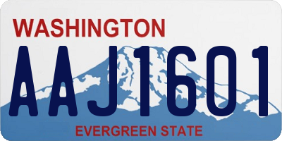 WA license plate AAJ1601