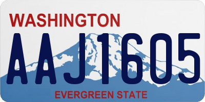 WA license plate AAJ1605