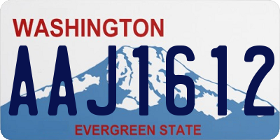 WA license plate AAJ1612