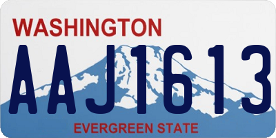 WA license plate AAJ1613