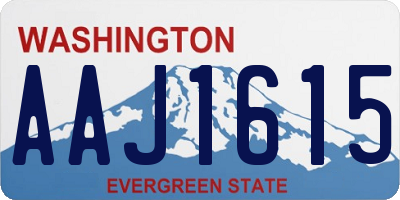 WA license plate AAJ1615