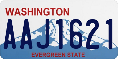 WA license plate AAJ1621