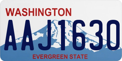 WA license plate AAJ1630