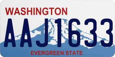 WA license plate AAJ1633