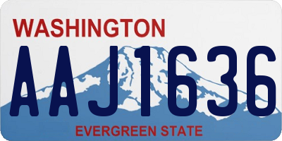 WA license plate AAJ1636