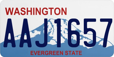 WA license plate AAJ1657