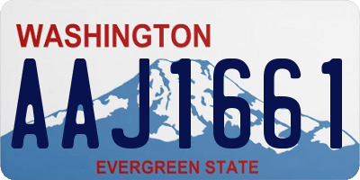 WA license plate AAJ1661
