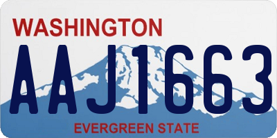 WA license plate AAJ1663