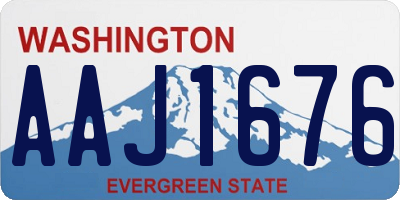 WA license plate AAJ1676