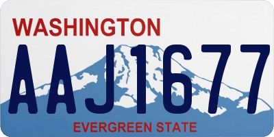 WA license plate AAJ1677