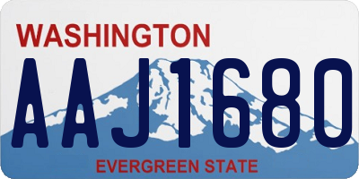 WA license plate AAJ1680