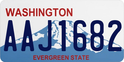 WA license plate AAJ1682