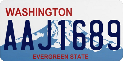 WA license plate AAJ1689