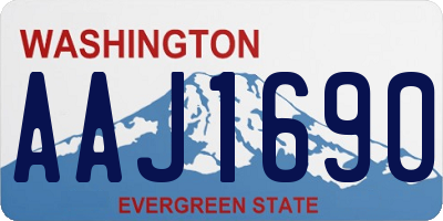 WA license plate AAJ1690