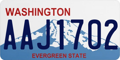 WA license plate AAJ1702