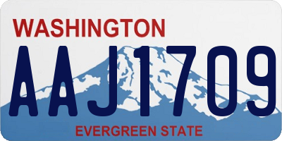 WA license plate AAJ1709