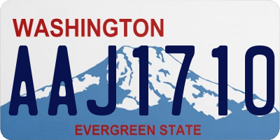 WA license plate AAJ1710