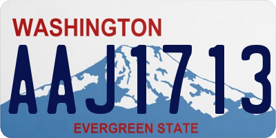 WA license plate AAJ1713