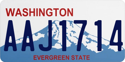 WA license plate AAJ1714